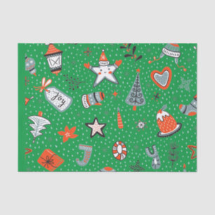FUN HAND DRAWN KIDS CHRISTMAS DESIGN TISSUE PAPER 