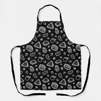 Fun Hand-drawn Pancake All-Over Pattern Apron