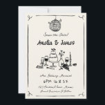 Fun Hand Drawn Save the date Quirky wedding  Invitation<br><div class="desc">Whimsical Quirky Hand Drawn wedding invitation,  Handwritten save the date Invite.</div>
