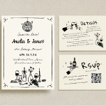 Fun Hand Drawn Save the date Quirky wedding  Invitation<br><div class="desc">Whimsical Quirky Hand Drawn wedding invitation,  Handwritten save the date Invite.</div>