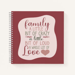 Fun Hand Lettered Dusty Pink Family Recipe Notebook
