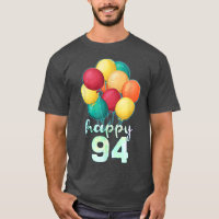 Fun Happy 94 Year Old Colorful Balloons 94th Birth