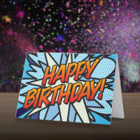 Fun HAPPY BIRTHDAY Comic Book Pop Art