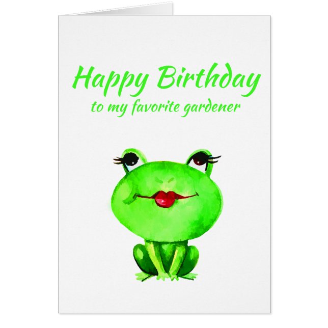 Fun Happy Birthday Gardener Toadally Awesome Hobby (Front)