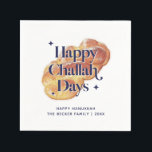 Fun Happy Challah Days Hanukkah Watercolor  Napkin<br><div class="desc">© Gorjo Designs. Made for you via the Zazzle platform.

// Need help customising your design? Got other ideas? Feel free to contact me (Zoe) directly via the contact button below.</div>