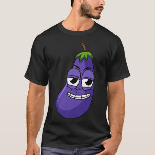 Fun Happy Eggplant Designs For Fruit Vegetable Veg T-Shirt