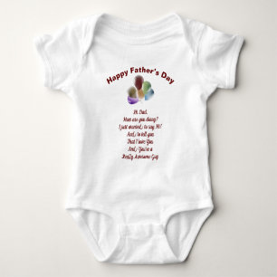 Fun Happy Father’s Day design Baby Bodysuit