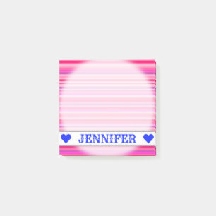 Fun, Happy, Girly Pink and Purple Stripes Pattern Post-it Notes