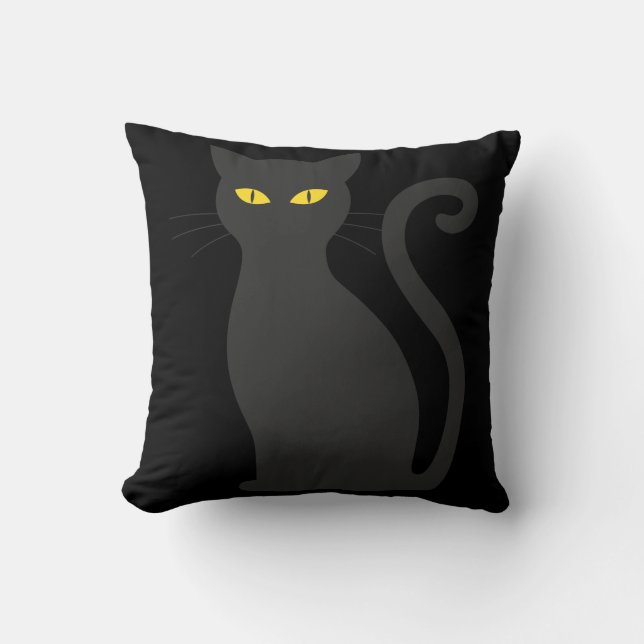 Fun Happy Halloween Cat Cushion (Front)
