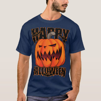 Fun Happy Halloween Holiday Pumpkin JackOLantern C T-Shirt