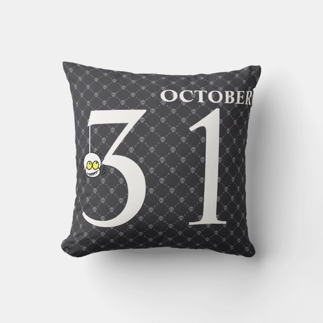 Fun Happy Halloween October 31st Cushion (Front)