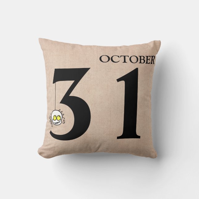 Fun Happy Halloween October 31st Cushion (Front)