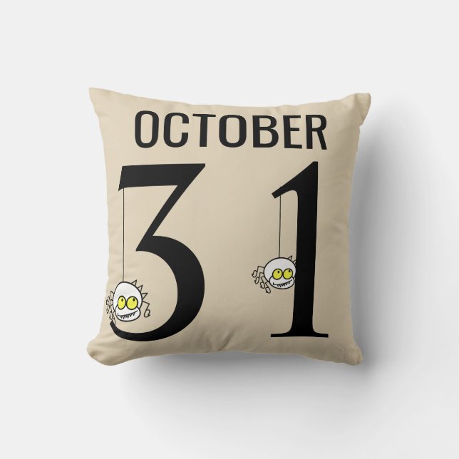 Fun Happy Halloween October 31st Cushion (Front)