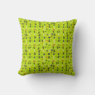 Fun Happy Halloween Pumpkins Pattern Background Th Cushion