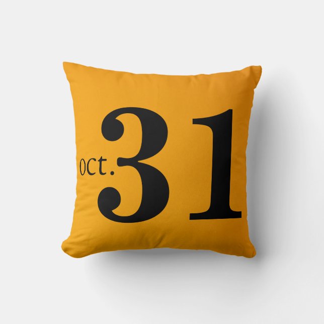 Fun Happy Halloween Throw Pillow (Front)