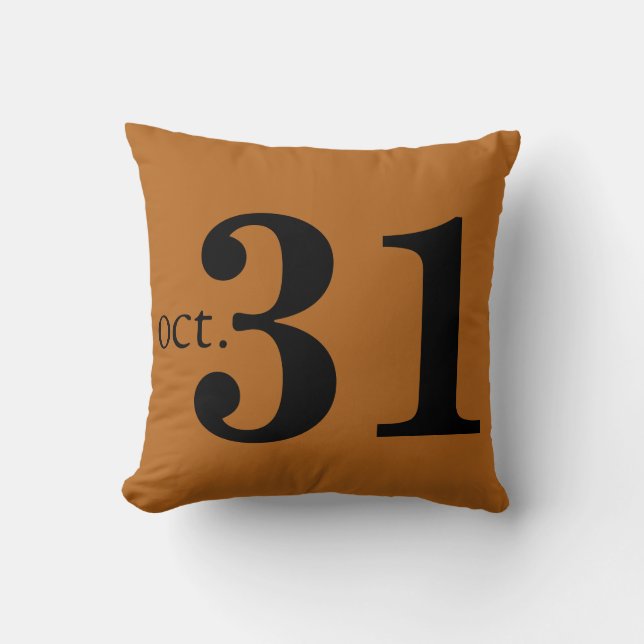 Fun Happy Halloween Throw Pillow (Front)