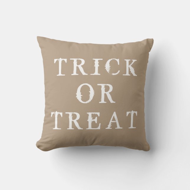 Fun Happy Halloween Trick or Treat Cushion (Front)
