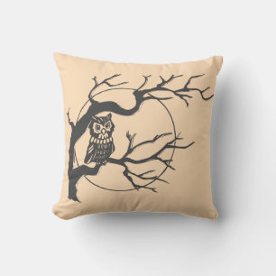 Fun Happy Halloween Trick or Treat Owls Cushion