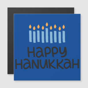 Fun Happy Hanukkah Menorah Magnetic Greeting Card