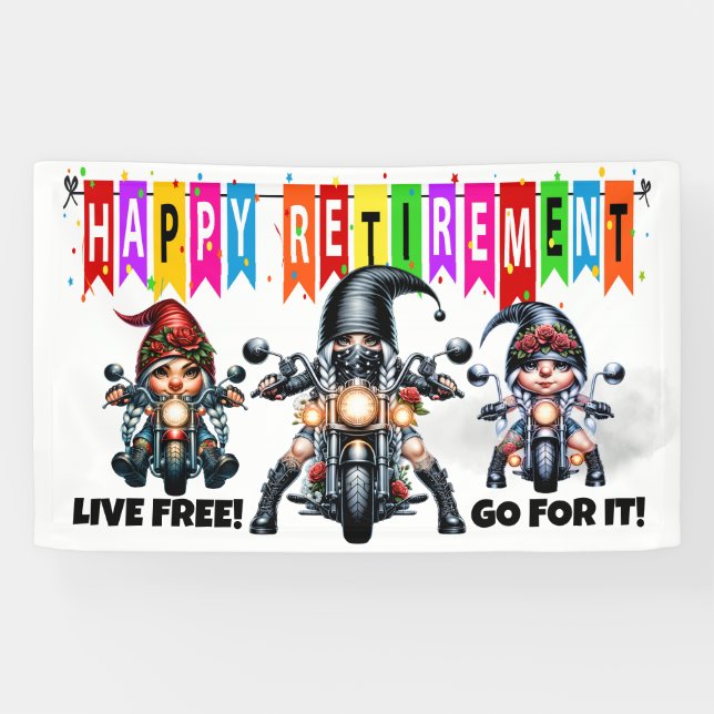 FUN HAPPY RETIREMENT  BANNER (Horizontal)