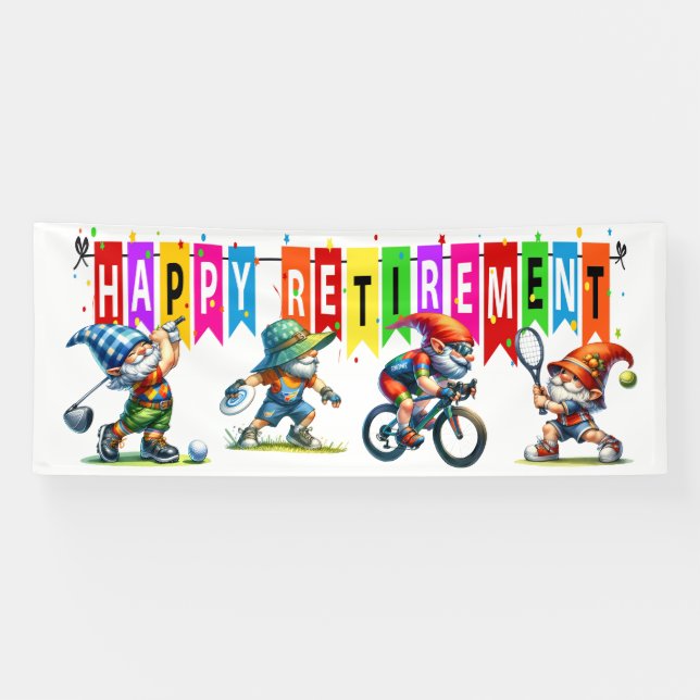 FUN HAPPY RETIREMENT  BANNER (Horizontal)