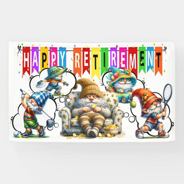 FUN HAPPY RETIREMENT  BANNER (Horizontal)
