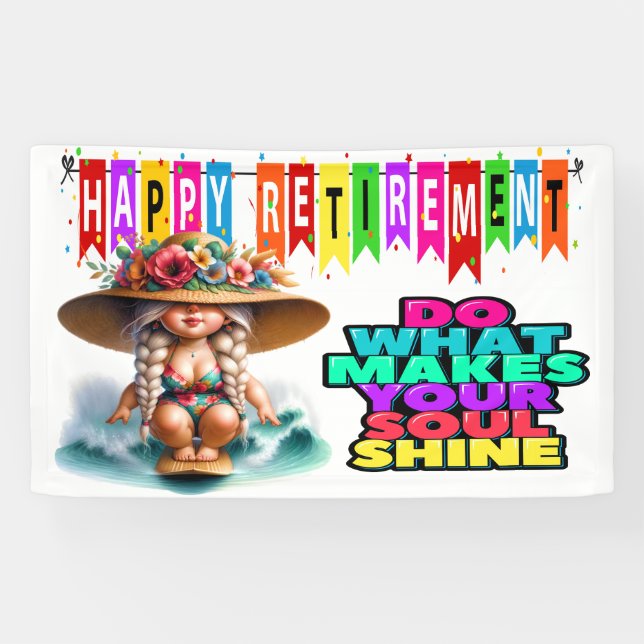 FUN HAPPY RETIREMENT  BANNER (Horizontal)