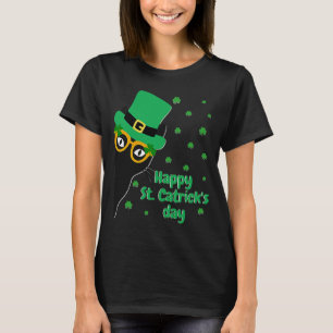 Fun Happy st catrick's day cat cats with c shamroc T-Shirt