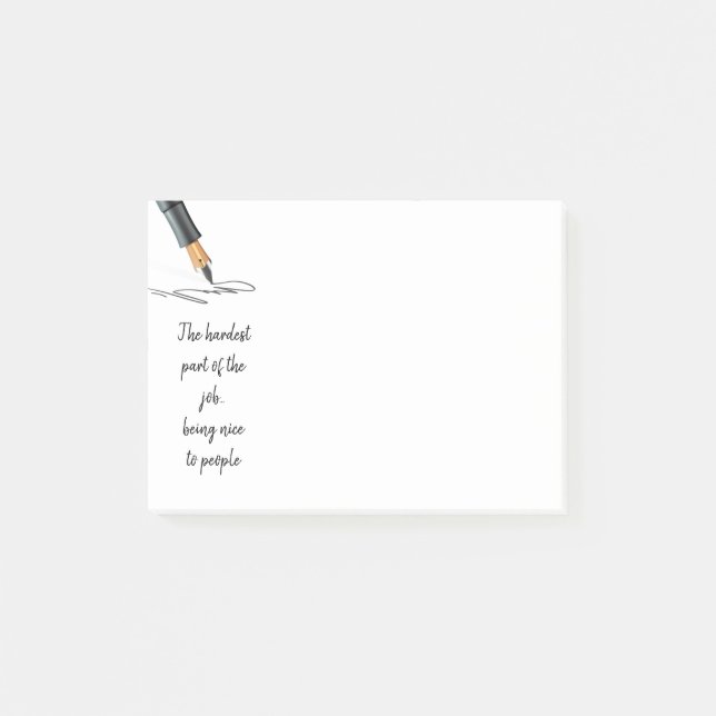 Fun Hardest Being Nice to People Quote Meme Humour Post-it Notes (Front)