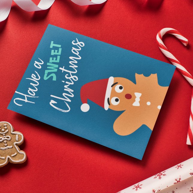 Fun have a sweet Christmas gingerbread man Card (Creator Uploaded)