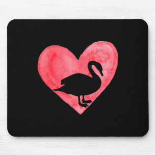Fun Heart Goose Duck Bird Lover Animal Valentines  Mouse Mat