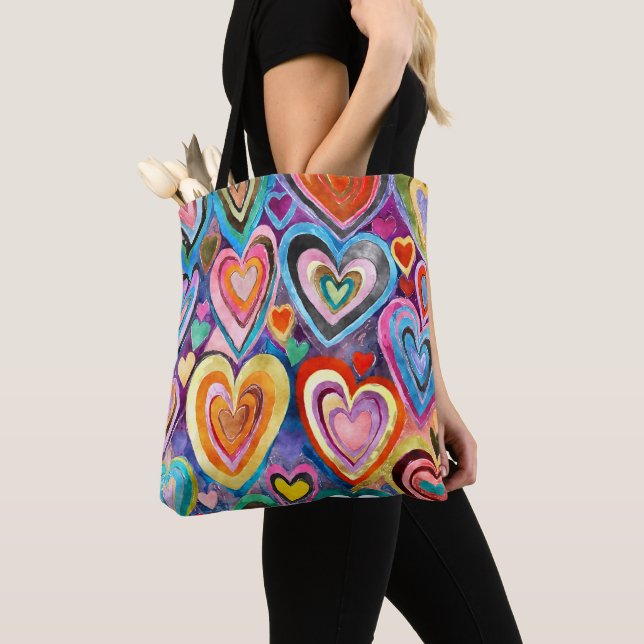 Fun Heart Pattern  Tote Bag (Close Up)