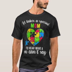 Fun Heart Puzzle shirts, Mum Autism Awareness Fami T-Shirt