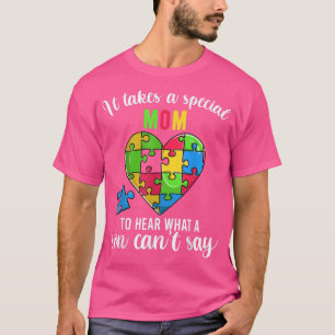Fun Heart Puzzle shirts, Mum Autism Awareness Fami T-Shirt