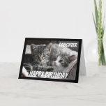Fun Heart to Heart Daughter Birthday Cat Animal Card<br><div class="desc">If you love Cats or Animals this card will bring a smile to your face Perfect for the Daughter who loves Cats.  We may not always see the eye to the eye but always heart to heart</div>