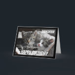 Fun Heart to Heart Daughter Birthday Cat Animal Card<br><div class="desc">If you love Cats or Animals this card will bring a smile to your face  Perfect for the Daughter who loves Cats.  We may not always see eye to eye but always heart to heart</div>