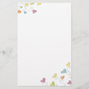 Fun Hearts Stationery