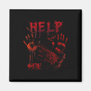 Fun Help Bloody Handprint Halloween Costume Matchi Magnet