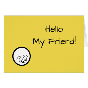 Fun, Herman Says Hello, Yellow Greeting Card