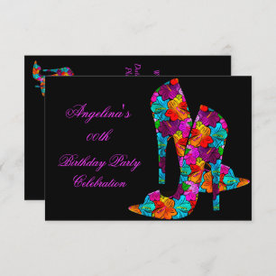 FUN High Heel Shoes Birthday Party Invitation