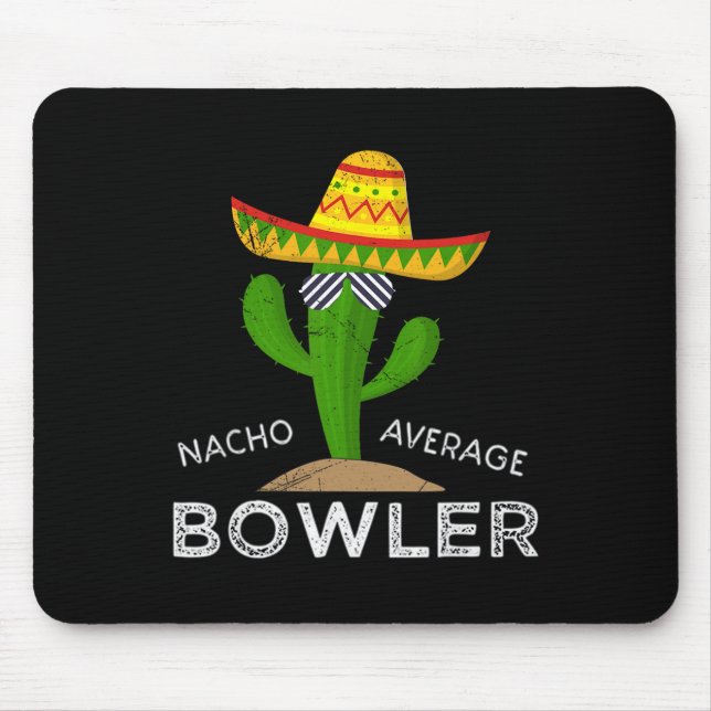 Fun Hilarious Bowler Joke Humour Funny Bowling Say Mouse Mat (Front)