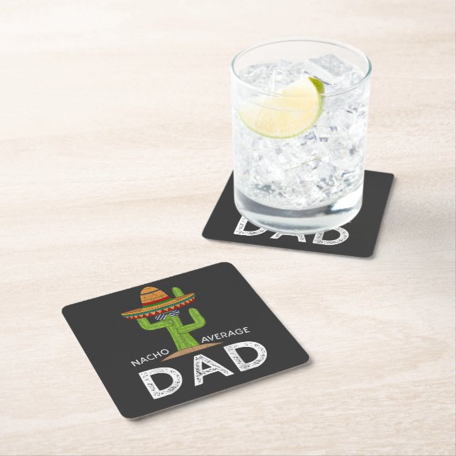 Fun Hilarious Dad Joke _ Funny Saying Dad Square Paper Coaster (Insitu)