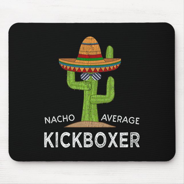 Fun Hilarious Kickboxer Meme Funny Kickboxing  Mouse Mat (Front)