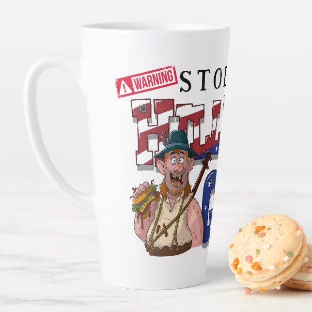 Fun HillBilly Grill Denmark Latte Mug!  Mug (In Situ)