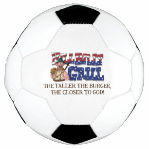 Fun HillBilly Grill Denmark Soccer Ball! Football