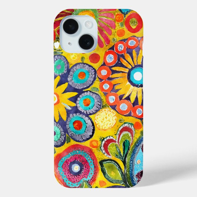 Fun Hippie Flower Patterned Case-Mate iPhone Case (Back)