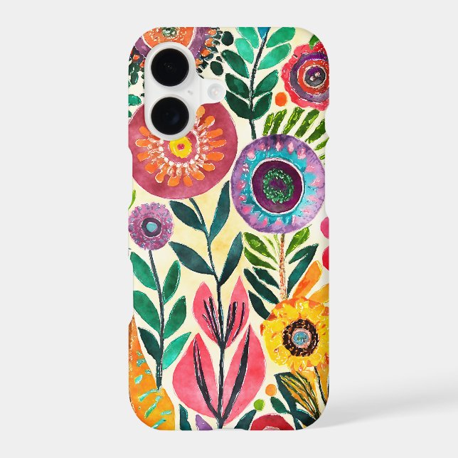 Fun Hippie Flower Patterned Samsung Galaxy S21 Case (Back)