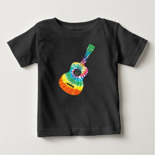 Fun Hippie Rainbow Tie Dye Acoustic Guitar Premium Baby T-Shirt
