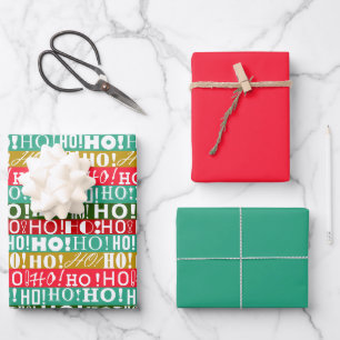 Fun HO! HO! HO! Colourful Christmas Wrapping Paper