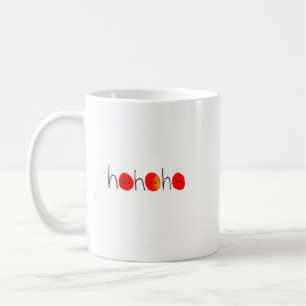 Fun Ho Ho Ho Red Nose Hand-painted Christmas Mug